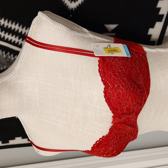 ❤️NWT b.tempt'd Ladie'/Teens Ciao Bella Balconette Underwire Bra, Red Floral 32C - Picture 6 of 11